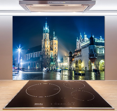 Cooker splashback Krakow at night