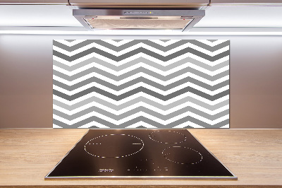 Cooker splashback Gray zigzags