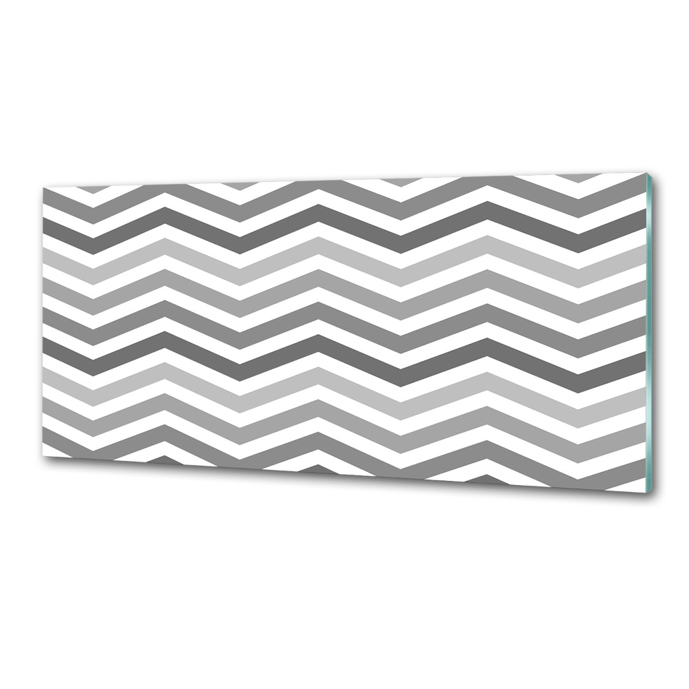 Cooker splashback Gray zigzags