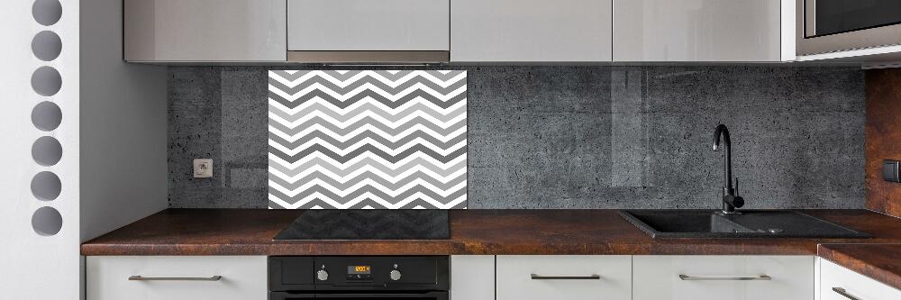 Cooker splashback Gray zigzags