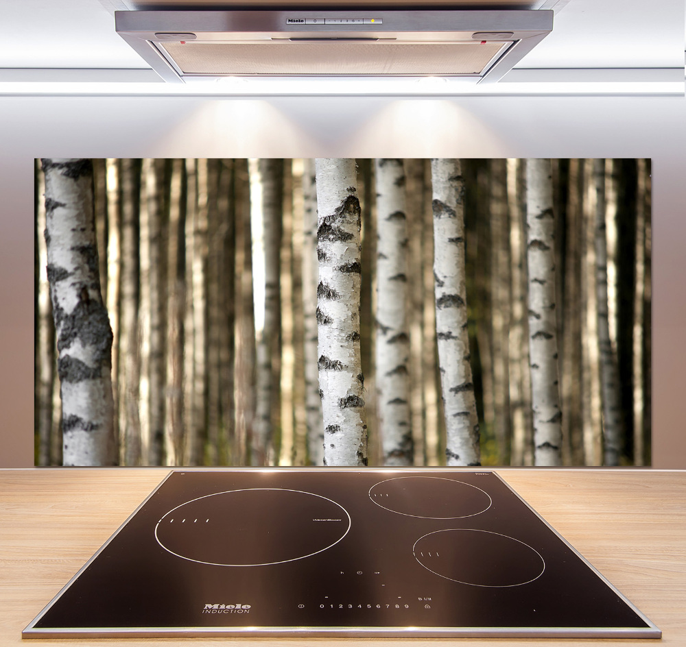 Cooker splashback Birch