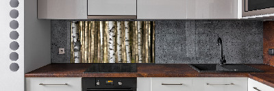 Cooker splashback Birch