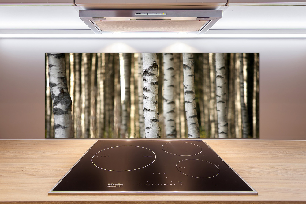 Cooker splashback Birch