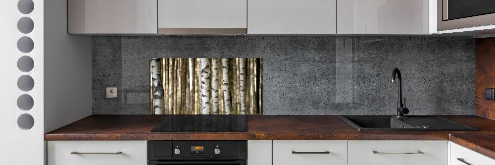 Cooker splashback Birch