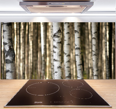 Cooker splashback Birch