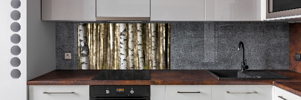 Cooker splashback Birch