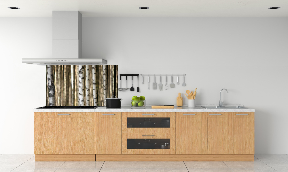 Cooker splashback Birch