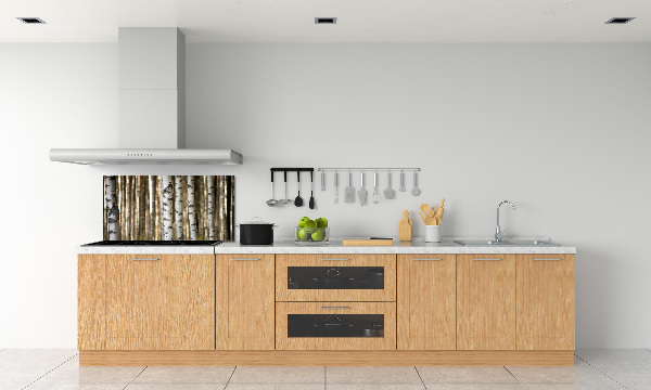 Cooker splashback Birch