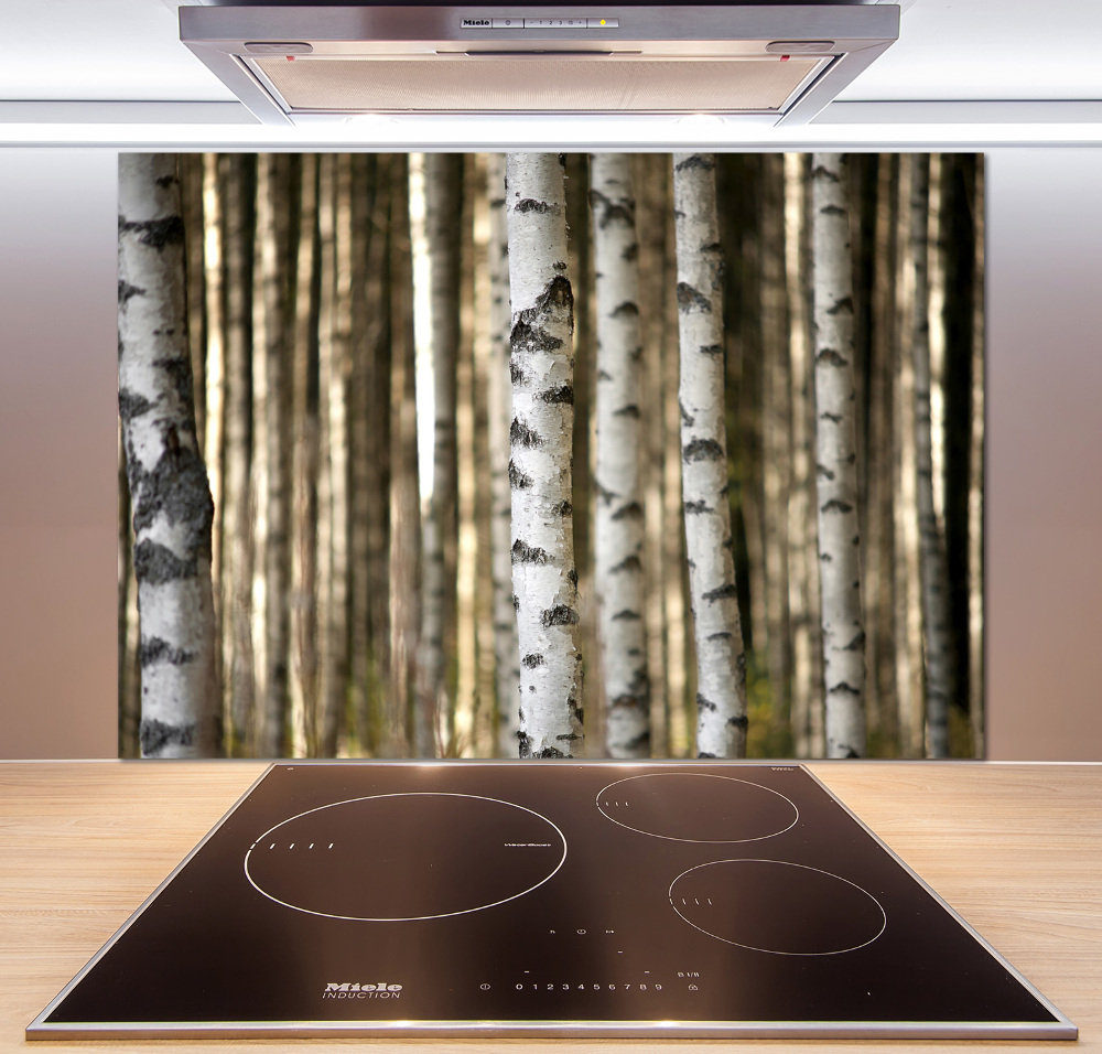 Cooker splashback Birch