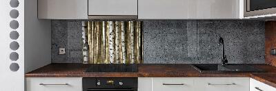 Cooker splashback Birch