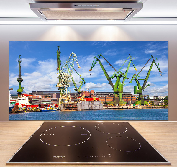 Cooker splashback Shipyard in Gdańsk