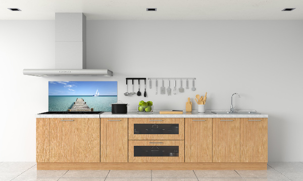 Cooker splashback Wooden pier