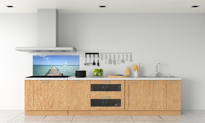 Cooker splashback Wooden pier