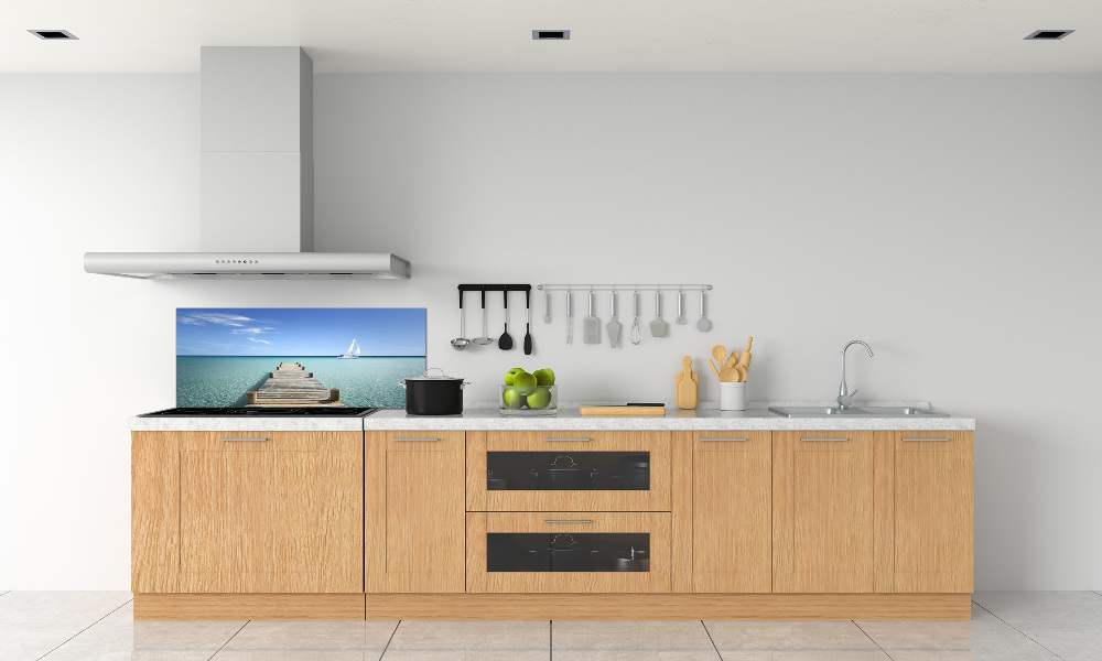 Cooker splashback Wooden pier