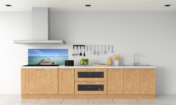 Cooker splashback Wooden pier