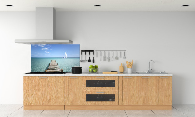 Cooker splashback Wooden pier