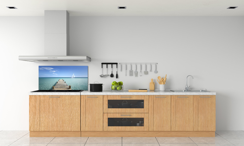 Cooker splashback Wooden pier