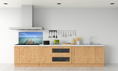 Cooker splashback Wooden pier