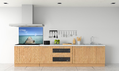 Cooker splashback Wooden pier