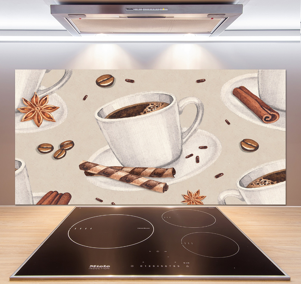 Cooker splashback Cup of coffee