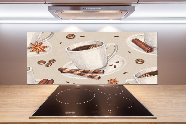 Cooker splashback Cup of coffee