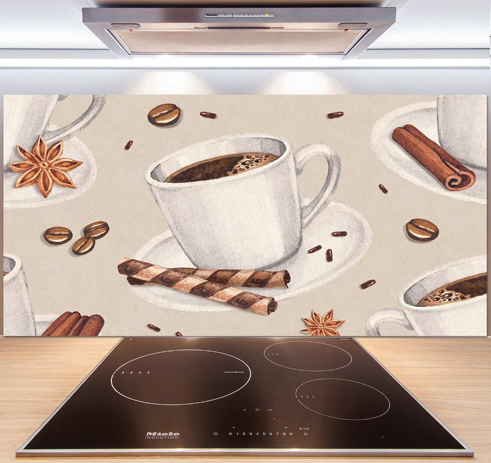 Cooker splashback Cup of coffee