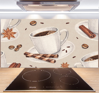 Cooker splashback Cup of coffee