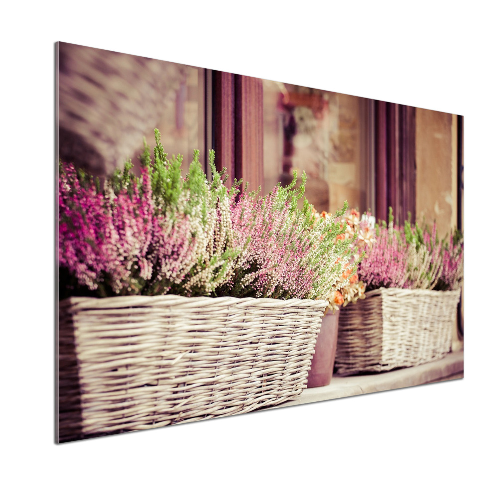 Kitchen splashback Lavender in a pot