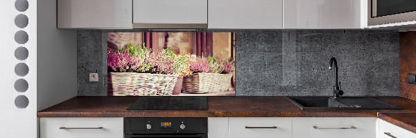 Kitchen splashback Lavender in a pot