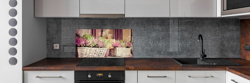 Kitchen splashback Lavender in a pot