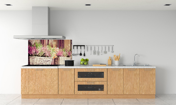 Kitchen splashback Lavender in a pot