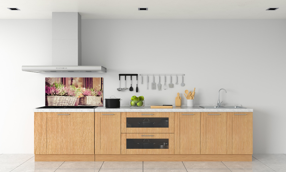 Kitchen splashback Lavender in a pot