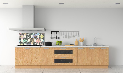 Cooker splashback Cats with glasses