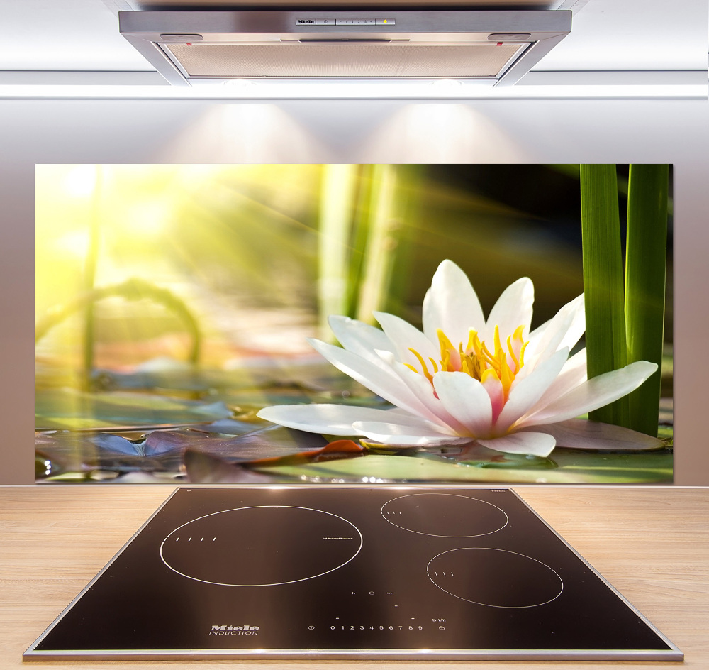 Kitchen wall panels water lily