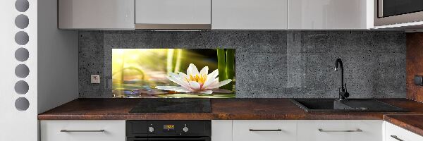 Kitchen wall panels water lily