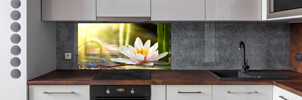 Kitchen wall panels water lily