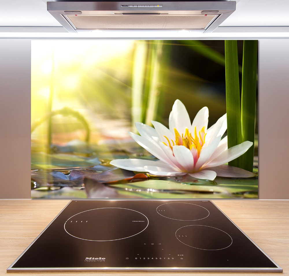 Kitchen wall panels water lily