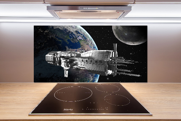 Kitchen splashback panel Spacecraft