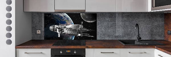 Kitchen splashback panel Spacecraft