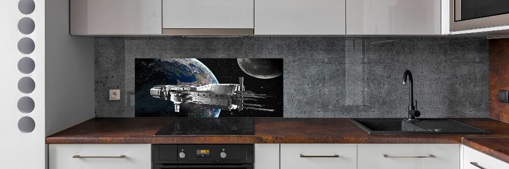 Kitchen splashback panel Spacecraft