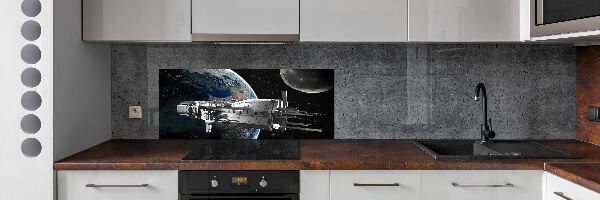 Kitchen splashback panel Spacecraft