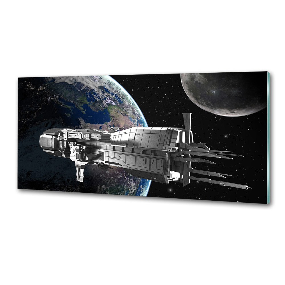 Kitchen splashback panel Spacecraft