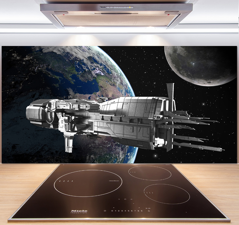 Kitchen splashback panel Spacecraft