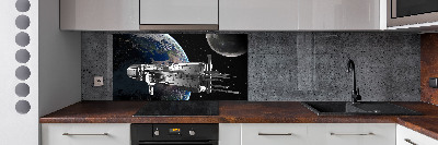 Kitchen splashback panel Spacecraft