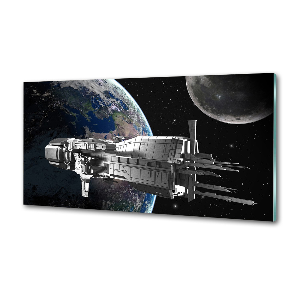 Kitchen splashback panel Spacecraft