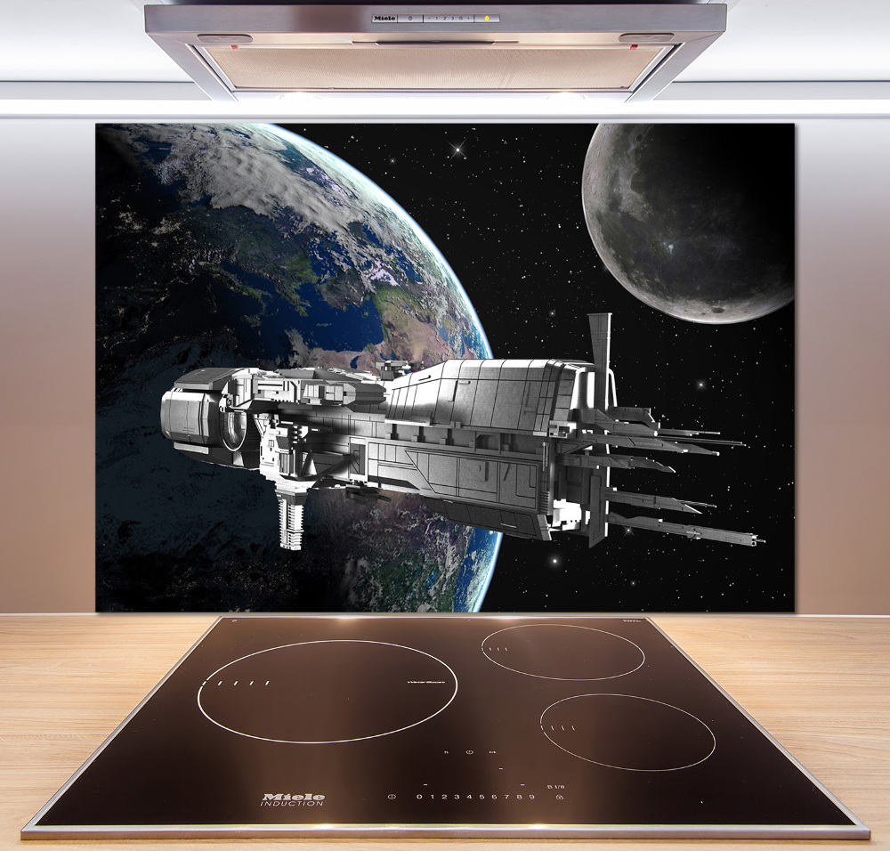 Kitchen splashback panel Spacecraft