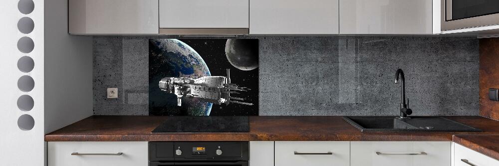 Kitchen splashback panel Spacecraft