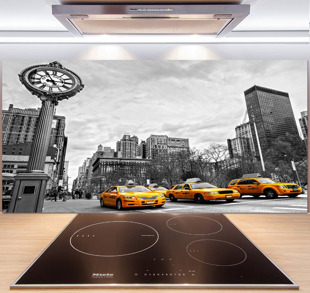 Cooker splashback New York taxis