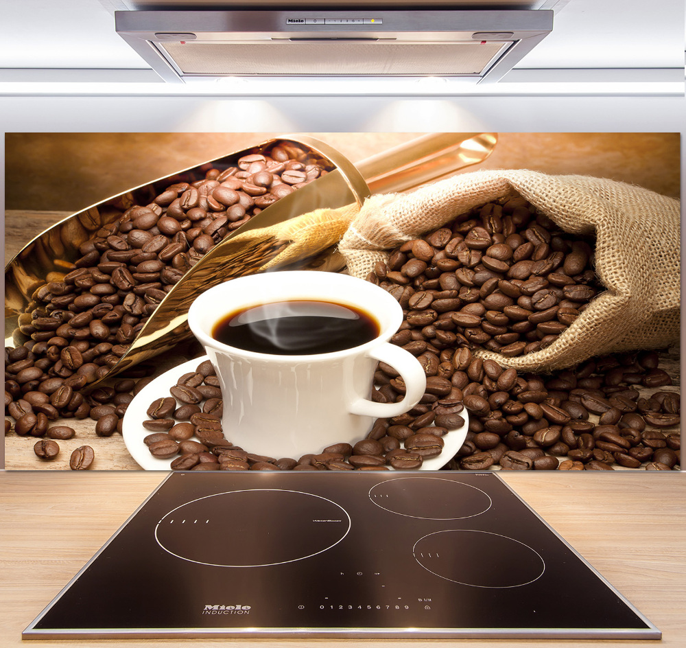 Cooker splashback Cup of coffee