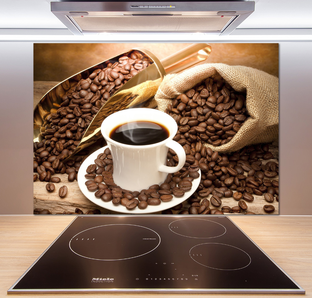 Cooker splashback Cup of coffee